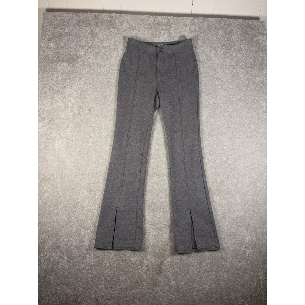 Maeve by Anthropologie‎ Women US Sz 2 Seamed Flare Pants Ankle Grey Tweed Office